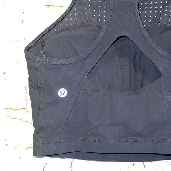 Lululemon high neck pullover sports bra zipper front padded Unleash Strength 4 - Picture 4 of 12